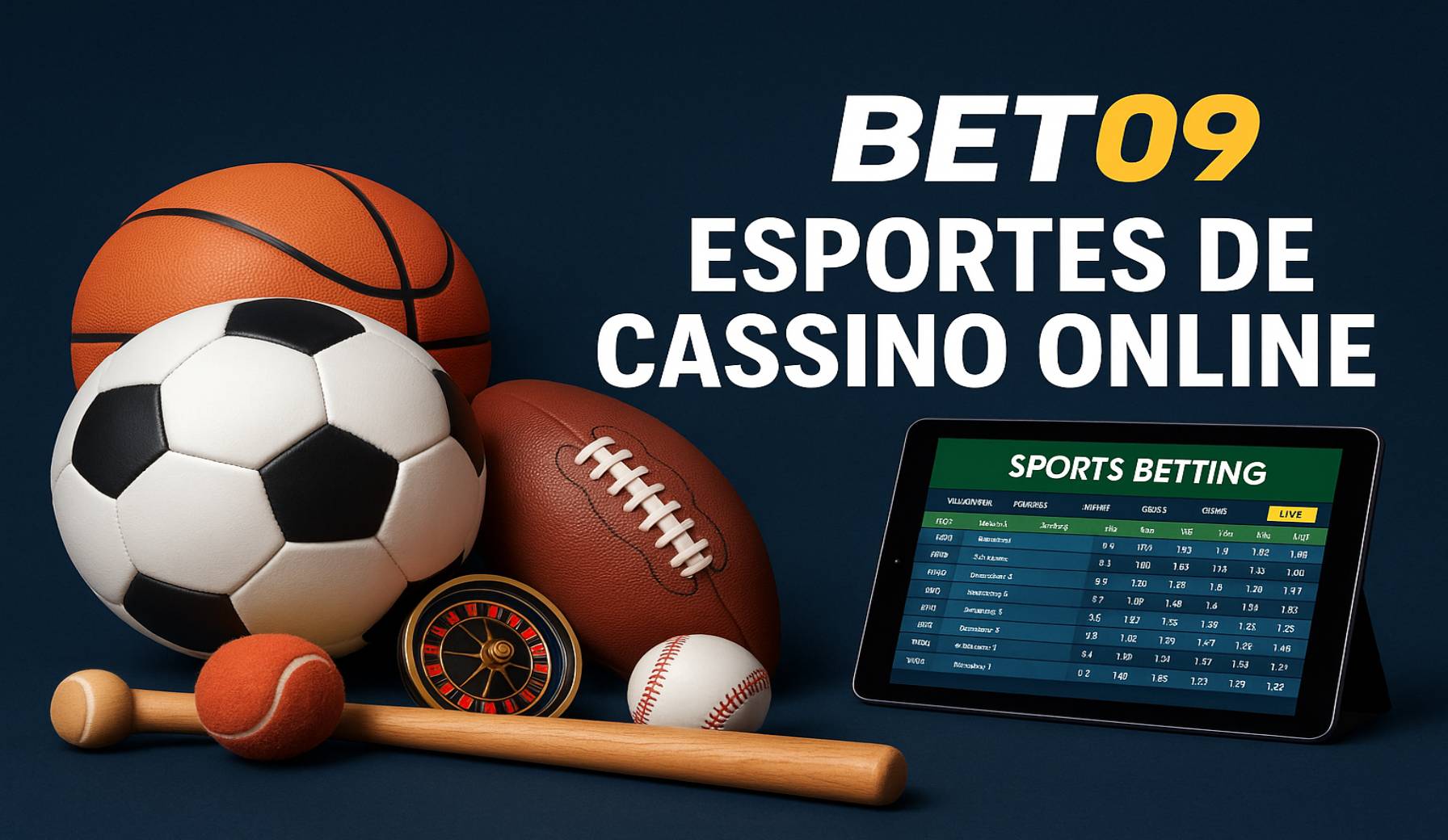 Aposte em apostas esportivas no cassino online BET09